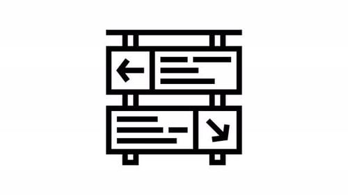 direction line icon animation