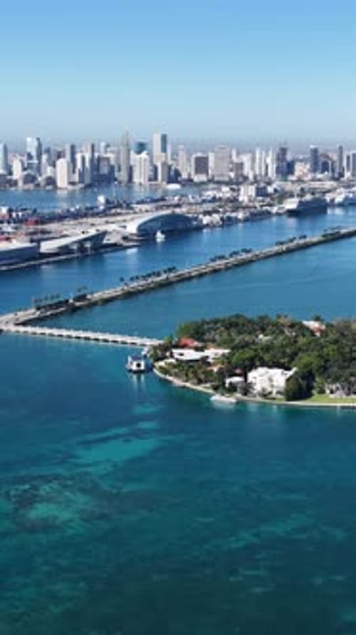 Miami Skyline At Miami In Florida United States.