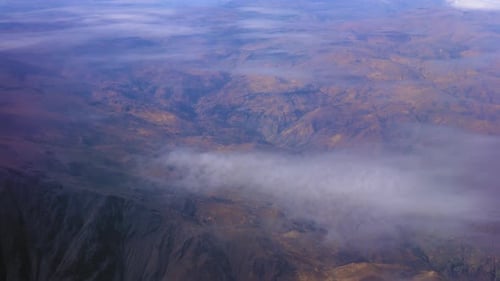 Aerial view of Andes mountains