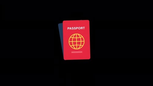 4k Passport Animation Video - Transparent