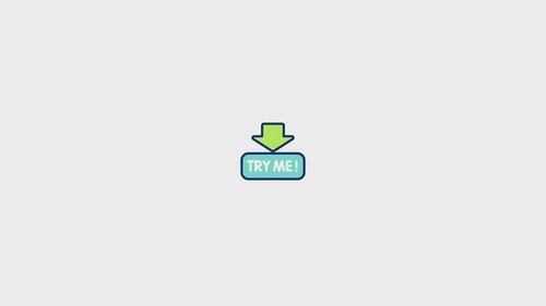 Bouncing Try Me Button with Down Arrow Animation