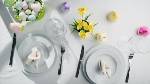 Beautiful Easter Table Decoration, Festive Dining