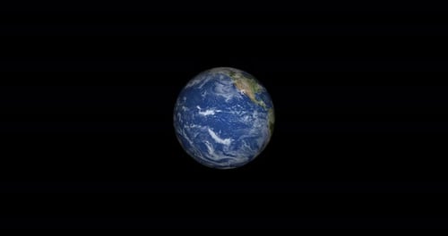 Rotating Planet Earth Globe Animation Loop