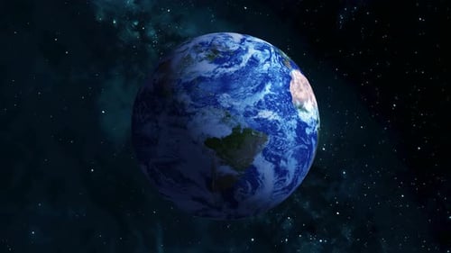 earth planet big to small animation galaxy background