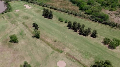 Aerial View of Golf Course Landscape