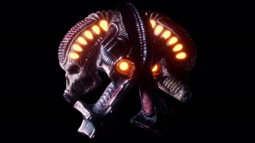 Biomechanical Skull VJ Loop