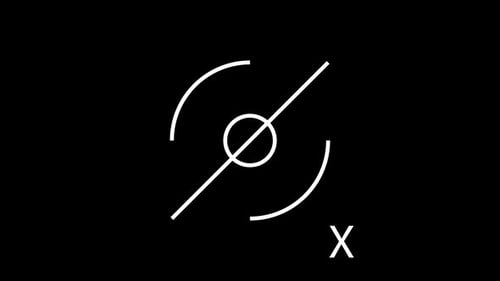 Nano Colleción: elemento animado de un icono de seguimiento semicircular blanco sobre fondo negro