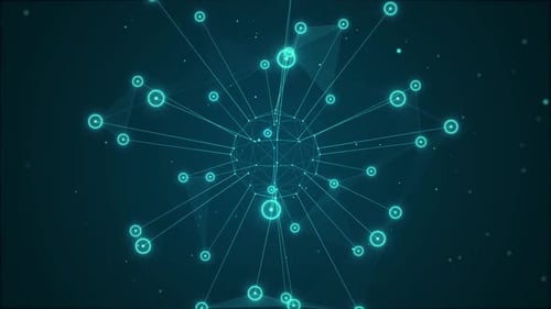 Abstract Digital Technology Network Connection Loop Background