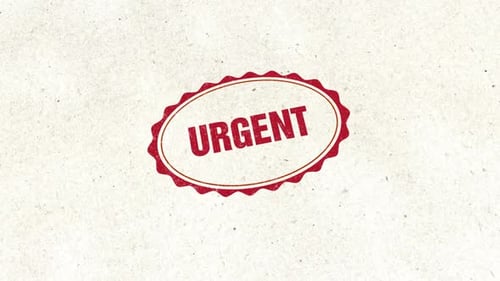 Animated Urgent Rubber Stamp Reveal