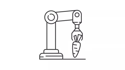 Harvesting robotics line animation