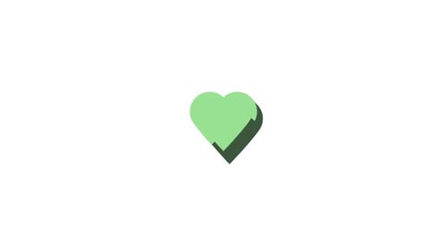 Minimalist Heart Checkmark Icon Animation