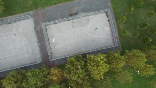 Aerial Street Basketball