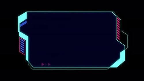 Pantalla abstracta de ciencia ficción HUD de alta tecnología sobre fondo negro