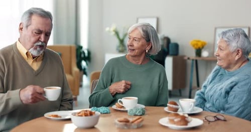 Seniors Gather Together to Drink Tea