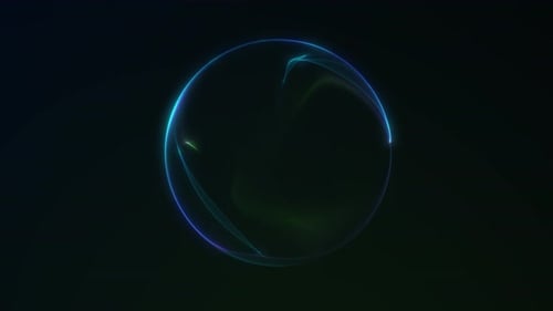 Colorful Neon Energy Line Circle Logo Reveal