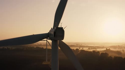 Wind Farm or Wind Farm with Tall Wind Turbines for Generating Electricity