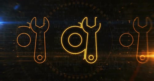 Setting maintenance management symbol loop digital concept