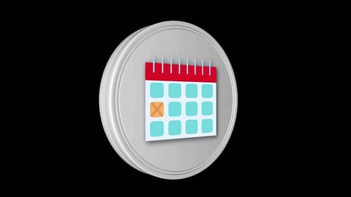 Calendar 3d Icon Loop