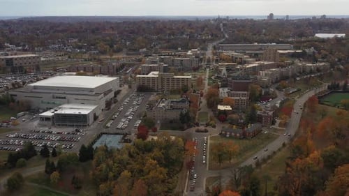 Aerial view of Cintas Center area, United States.