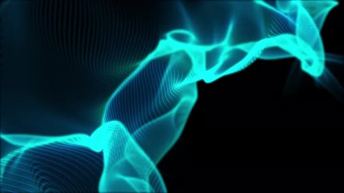 Blue Abstract Particle Wave Background Loop V5