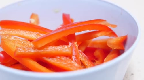 chopped capsicum and place in a bowl
