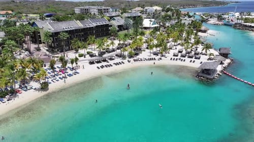 Beach Resort At Willemstad In Netherlands Curacao.