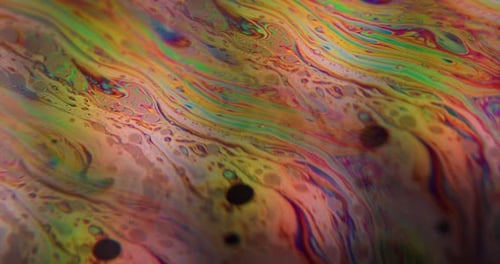 Blur Ink Mix Oil, Kaleidoskop mit flüssiger Blasenstruktur