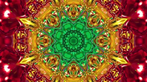 Colorful Fluid Abstract Kaleidoscope Pattern Animation