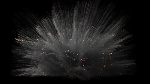 Dynamic Fiery Particle Burst Transition Effect