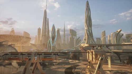 La ville de Dubaï dans le futur
