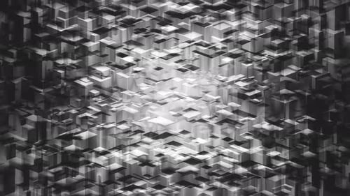 Dynamic Geometric Blocks Abstract Motion Background Loop