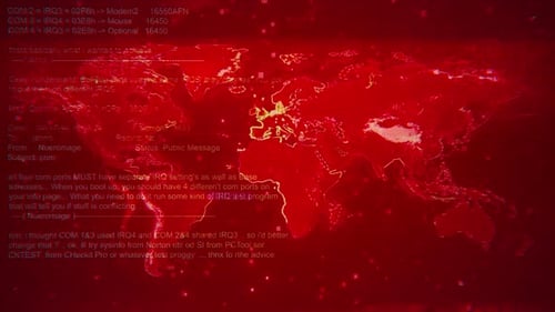 Warning On Hacking Background Screen Red Color