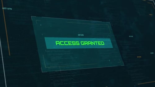 Access Granted Notification: Futuristic Loading Screen Animation for Cyber Security HD