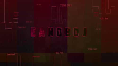 Glitchy Digital Text Reveal with Numeric Data