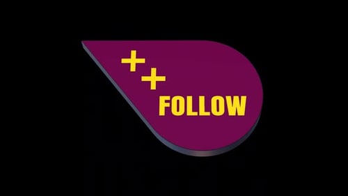 Modern 3D Follow Button Social Media Animation