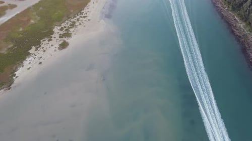 Speed Boat Seen Racing on River