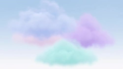 Pastellfarbene Wolken