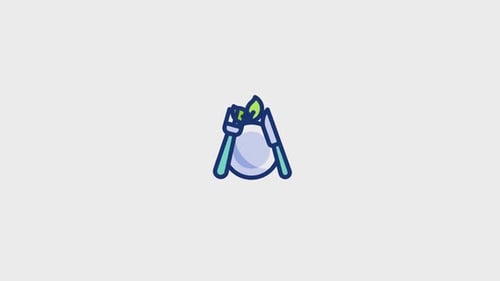 Vegan Food Animated Icon V1