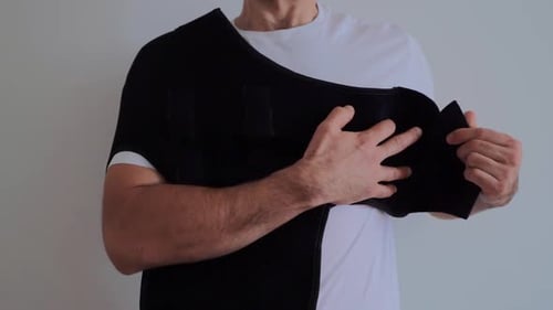 Shoulder Orthosis Orthoses Orthopedic Medical Recovery Sling for Support Hand Background