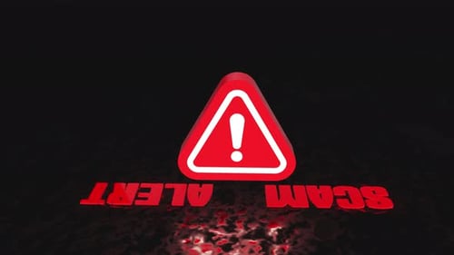 Modern Scam Alert Warning Title Animation