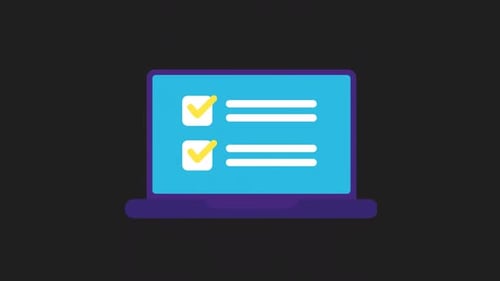 Checkliste auf dem Laptop-Bildschirm