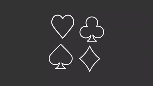 El juego de cartas animado se adapta al icono blanco