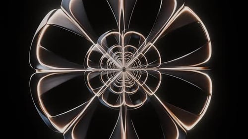 Seamless Loop Abstract Geometric Tunnel Background