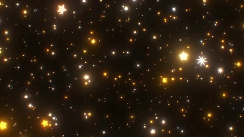 Festive Golden Sparkle Stars Overlay Animation