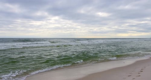 Ocean waves on an overcast day
