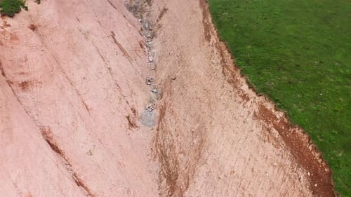 Forward Drone Motion Into Cloud, Beautiful Nature, Foggy Canyon Scenery On Summertime