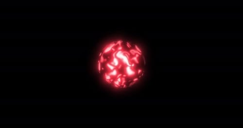Dynamic Red Energy Orb Plasma Glow Animation