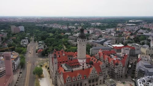 Aerial view of Neues Rathaus, Germany.