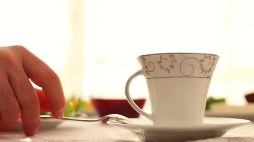 A Cup of Tea on Breakfast Time