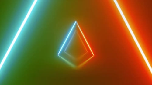 Glowing Triangle Light Stick Animation Loop Background V2